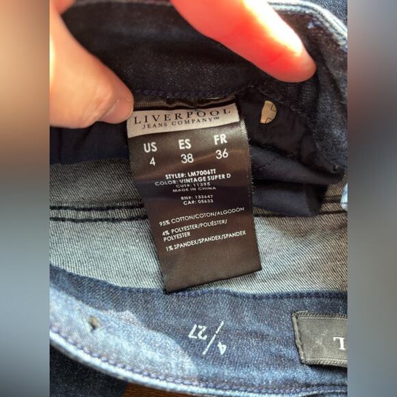 Liverpool The Capri Sexy Slimming Dark Wash Stretch Denim Jeans Size 4/27 - Picture 3 of 10